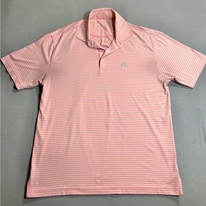 Rhoback Men's Pink Striped Polo Shirt
